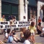 Manifestation contre la reprise des essais à Belley, ville dont Charles Millon, ministre de la défense est le maire (1995)